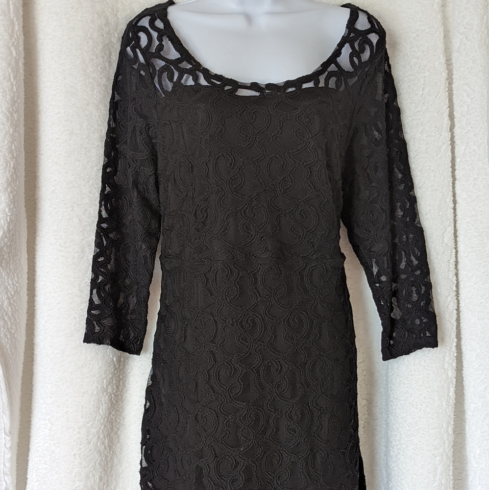 Lane Bryant Black Lace Dress Size 14